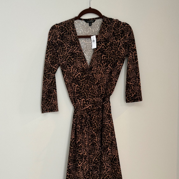 NWT Banana Republic Wrap Dress Animal Print XS - Picture 1 of 4